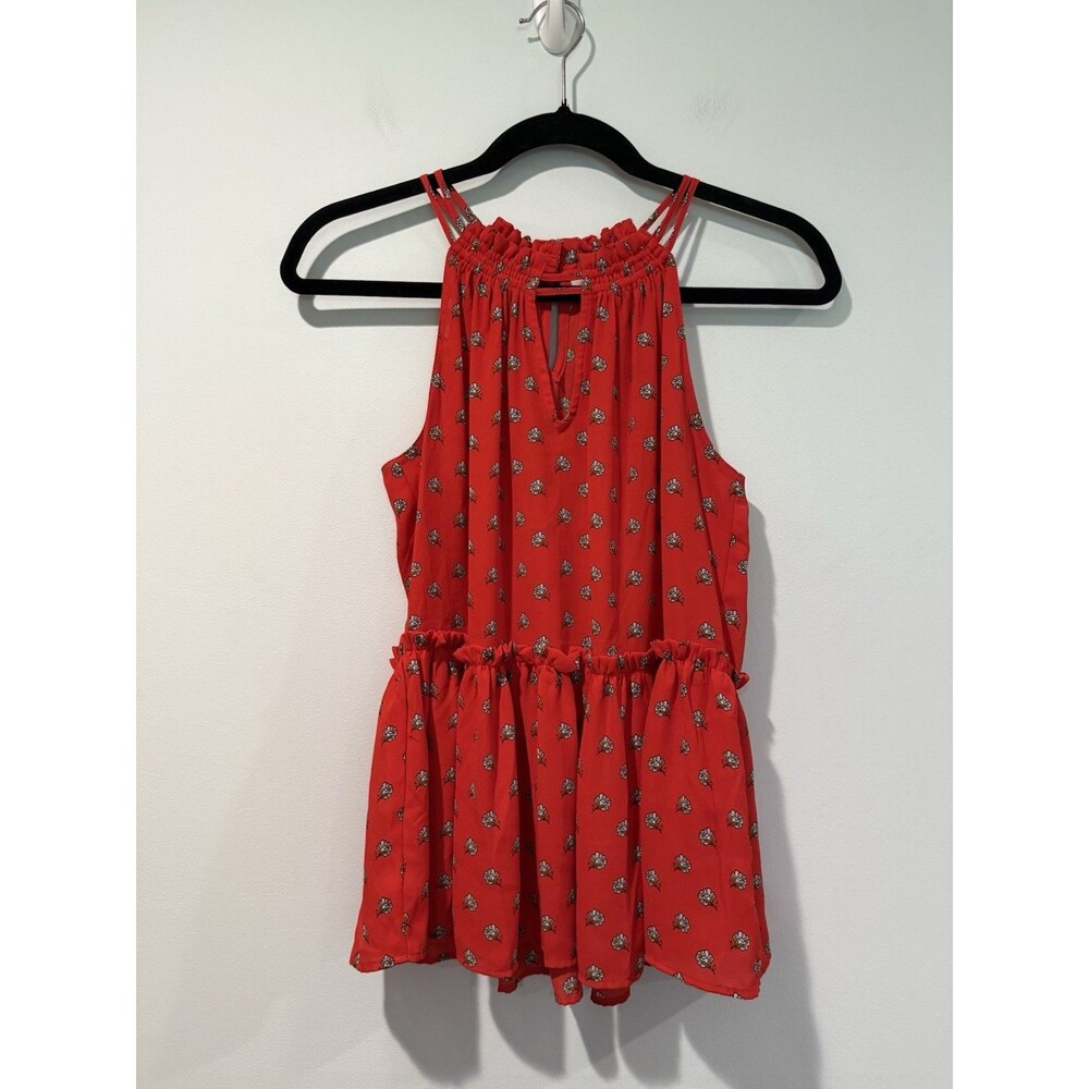 Ann Taylor Loft Tank Blouse Women XS Floral Workwear Lightweight Travel Vacation